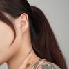 925 Sterling Silver Asymmetric Colorful Zircon Star Stud Earrings French Fashion Simple Jewelry Accessories for Women