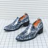 Mode Nya Designskor med 6 cm Höjdökning För Män Casual Ormskinns Penny Loafers Business Formella Klänningsskor Zapatos Hombre