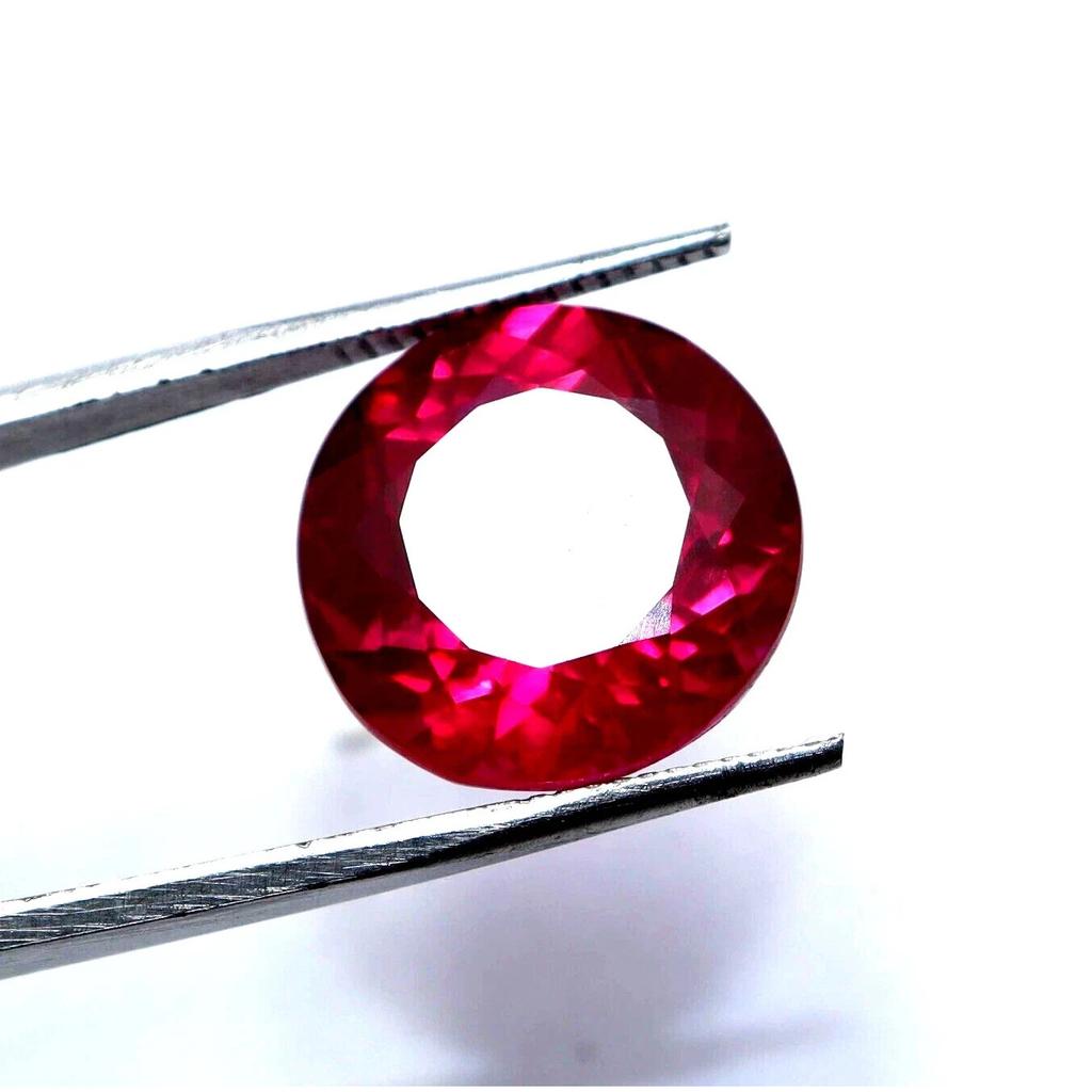 7.70 Ct Natural Pink Sapphire Ceylon Round Cut Faceted Certified Gem For Ring
