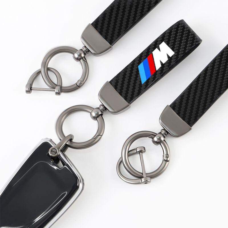 Car Carbon fiber Key Ring Chain Holder Car Key Ring For BMW M Power X1 e84 X3 f25 X5 e53 x6 e71 ix3 i3 320i 330d M4 1 3 5 Series mkhr65