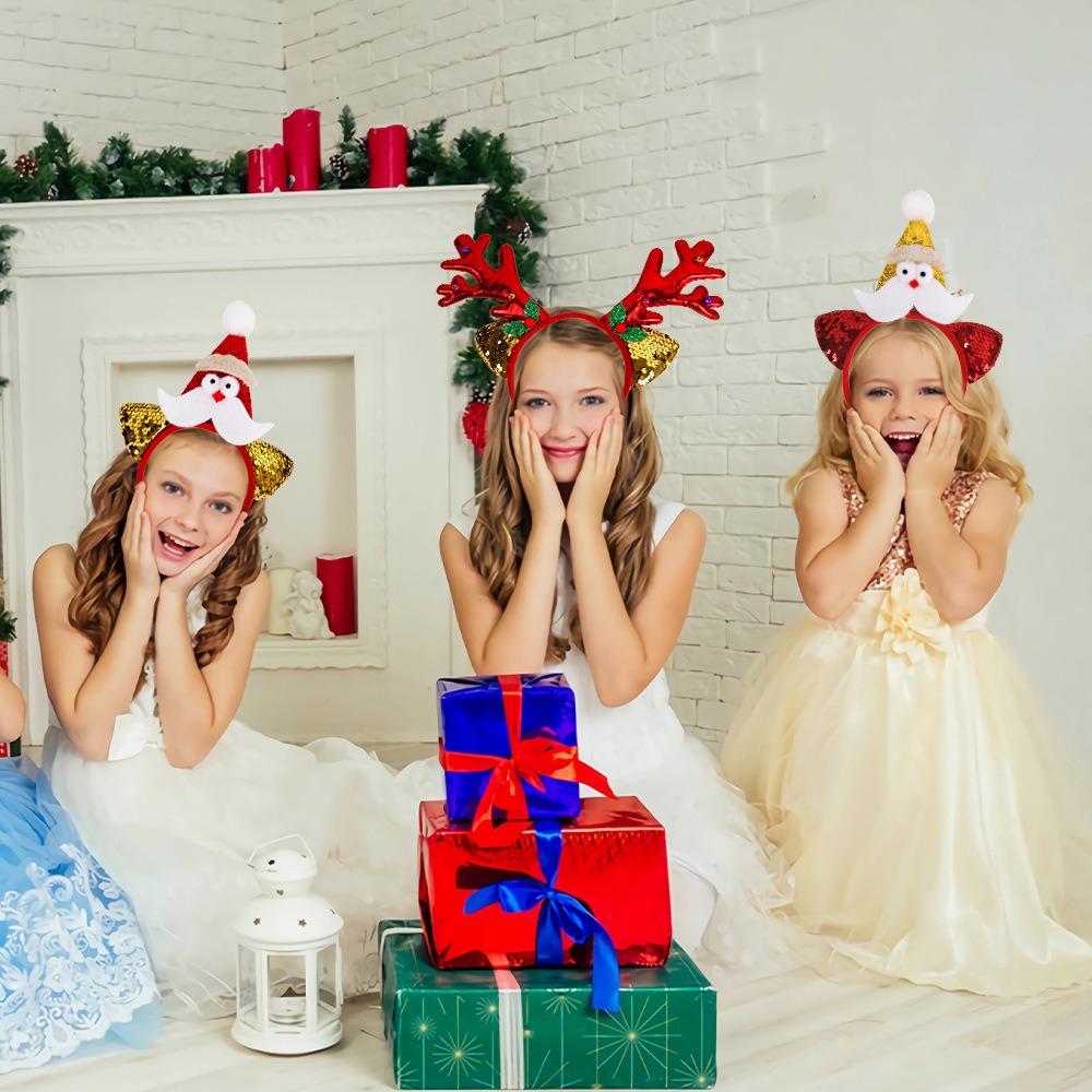 Snowman Antler Hair Hoop Red Hair Band New Headwear Christmas