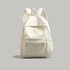 High-value solid-color backpack women's 2025 new college student schoolbag large-capacity lightweight short-distance travel backpack
