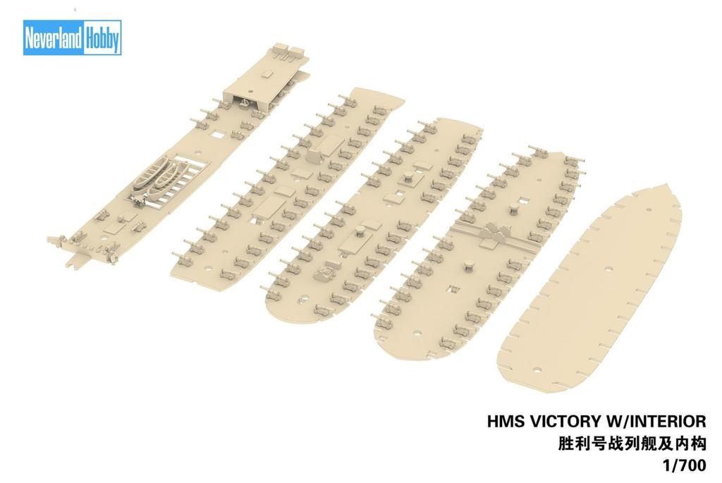 Neverland Hobby 1/700 HMS Victory Edición Élite Modelo de Plástico con Interior (NLH77001E)