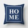 Sofa Cushion Pillow Home Decor Pillowcase Geometric  Cover Blue Grey  Decoration