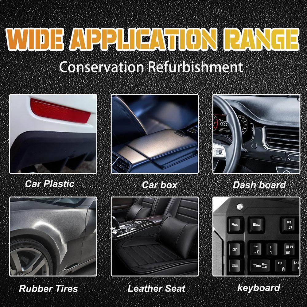 Car Plastic Cleaner Back To Black Gloss Restorer Auto Interior Renewal Wax Coating Agent Auto Polish And Repair Renovator