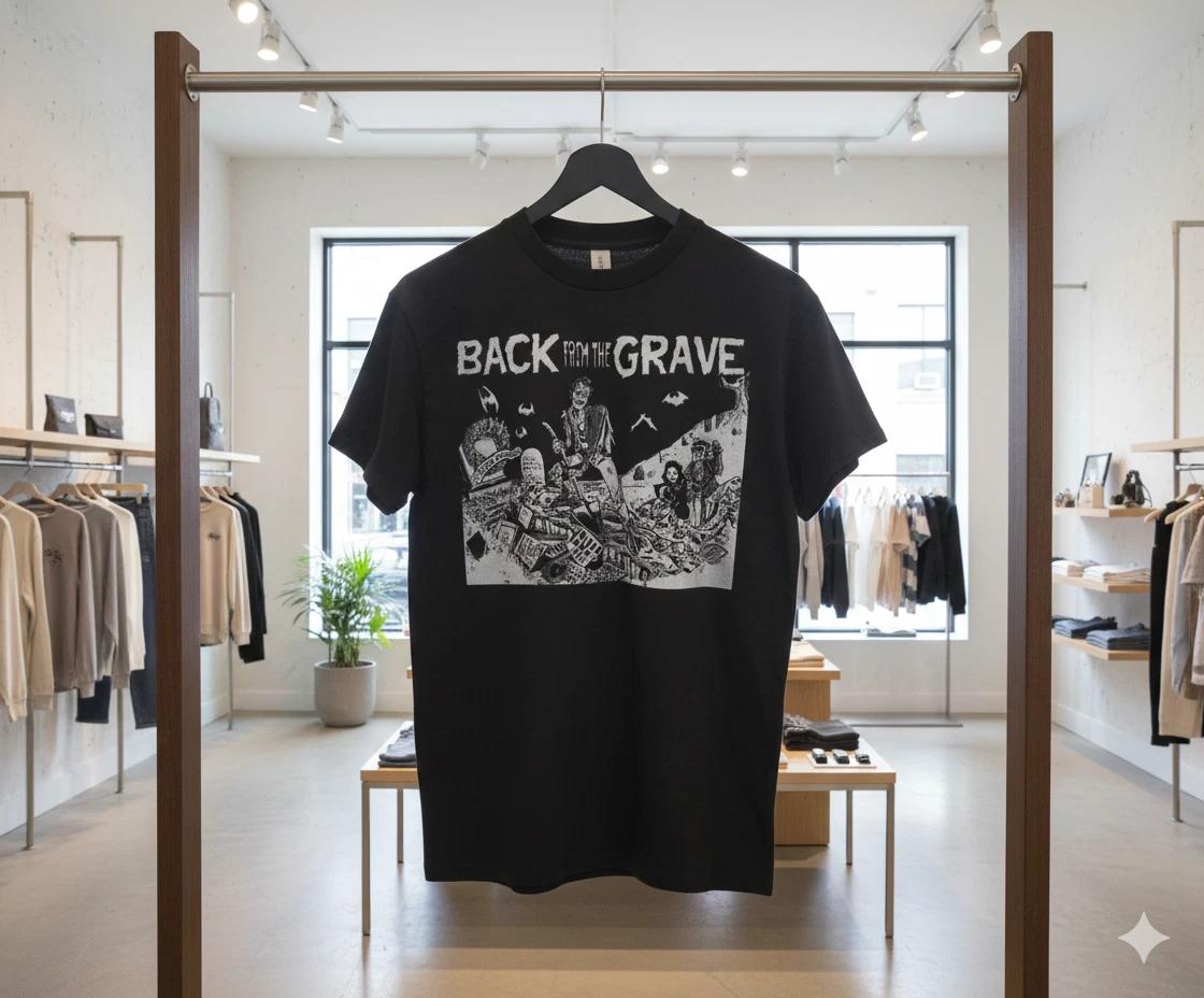 

Back From The Grave Garage Punk Compilation Graphic T-Shirt Black Unisex - T424 XL