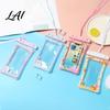 Waterproof Phone Holder with Lanyard Cute Pouch Floating Airbag And Lanyard Clear PVC Cellphone Dry Bag for Swimming Beach Rafting Protection