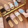 Fairy bow flat-bottomed slippers female outer wear 2025 summer new models with skirts outer wear beach slippers female