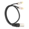 XLR Male to 2 RCA Audio Splitter Cable RCA to XLR Adapter Patch Cable for Mixing Console MicrophoneMale 1m   3.3ft