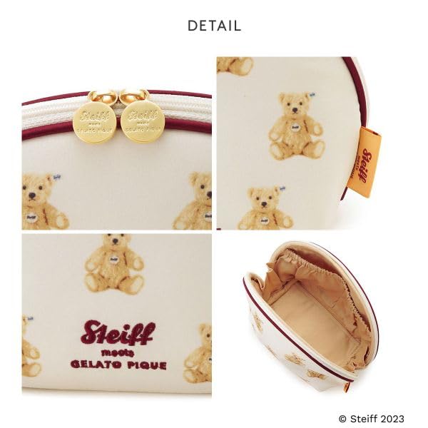 Gelato Pique Print Pouch [Steiff] All-Over (CR-Cream, Free)