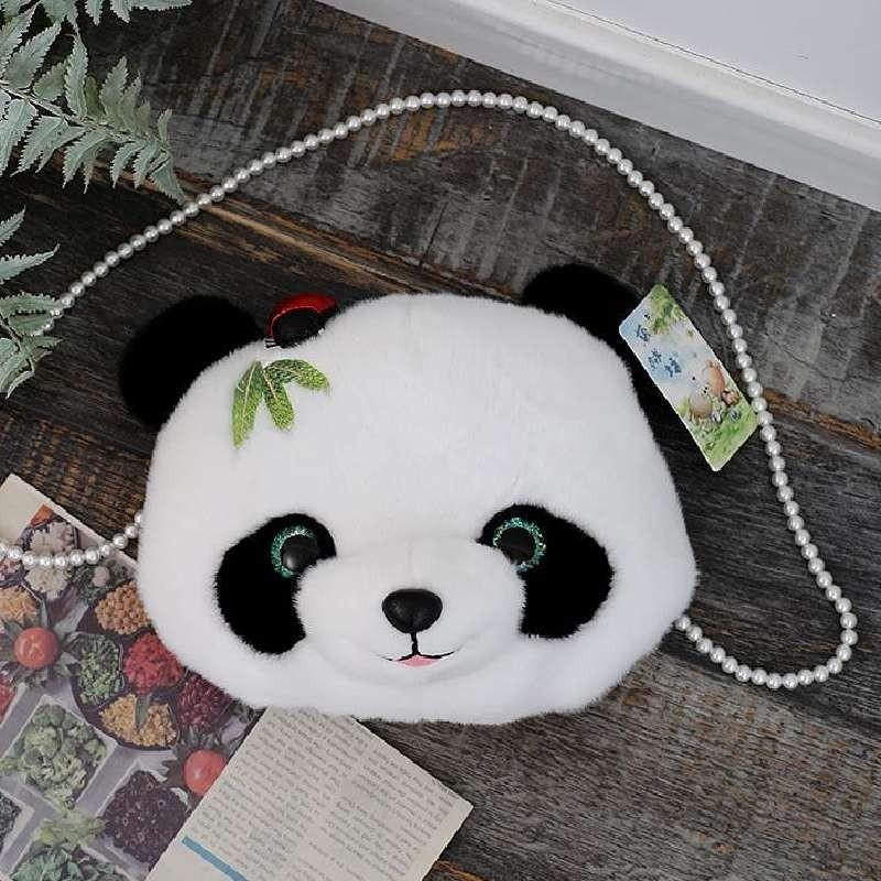 New Cartoon Panda Chain Bag Outdoor Lovely Plush Doll Messenger Bag