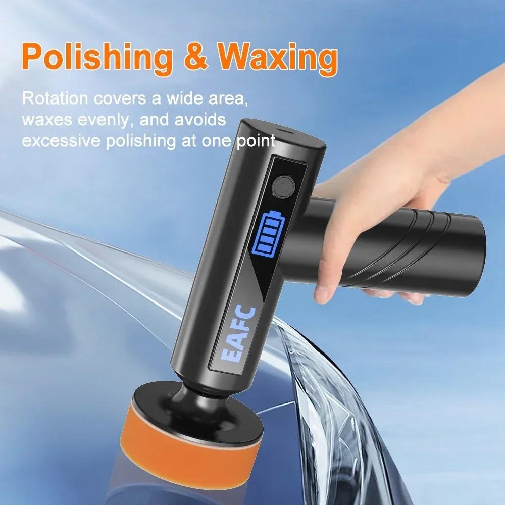 EAFC Portable Car Polisher Adjustable Cordless Auto Electric 4500mAh Sanding Sealing Glaze Tool for Car Cleanig Waxing Repair Car