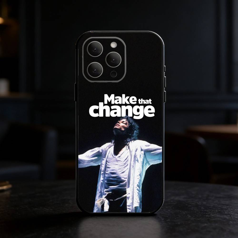 Michael Jackson Phone Case For iPhone 17,16,15,14,13,12,11 Plus,Pro,Max,Mini Silicone black Soft Cover