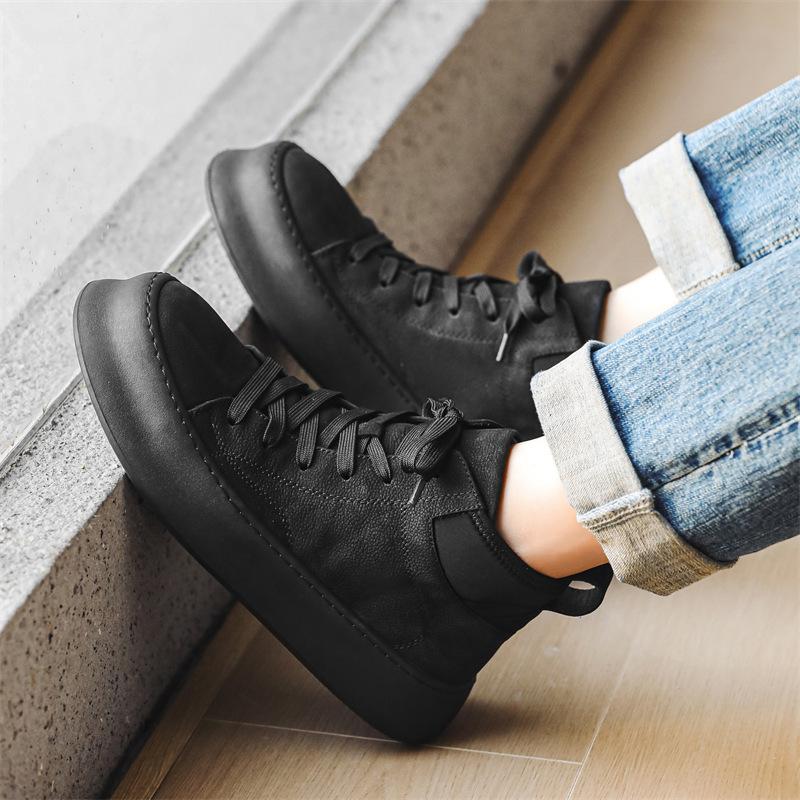 Japanese retro high-top shoes autumn new Martin boots platform high-top casual board shoes trendy shoes