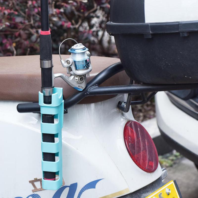 1Pcs Adjustable Rod Rack Bracket 360 Degree Rotatable Motorcycle Fishing Rod Holder For Electric Bike Scooter Atv Fishing Gear