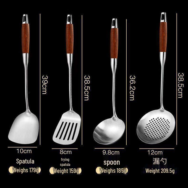 German Stainless Steel Multifunctional Kitchen Spoon: Colander, Ladle, Stir-Fry, Frying.