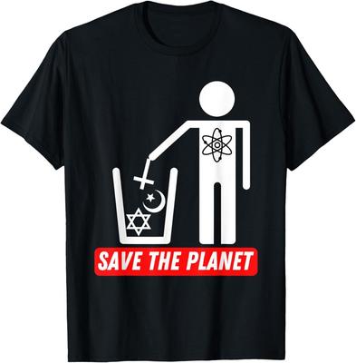 New Limited Humanist Anti Religion Atheist Atheism T-Shirt Tops Tee