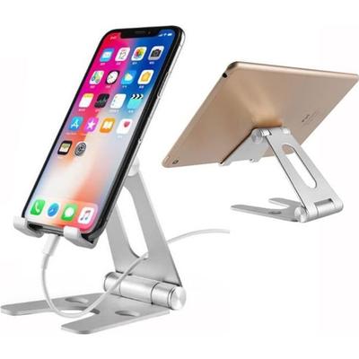 Mobile Phone Holder - Silver - 2pcs - Compatible iPhone, Huawei, Samsung - Practical - Adjustable