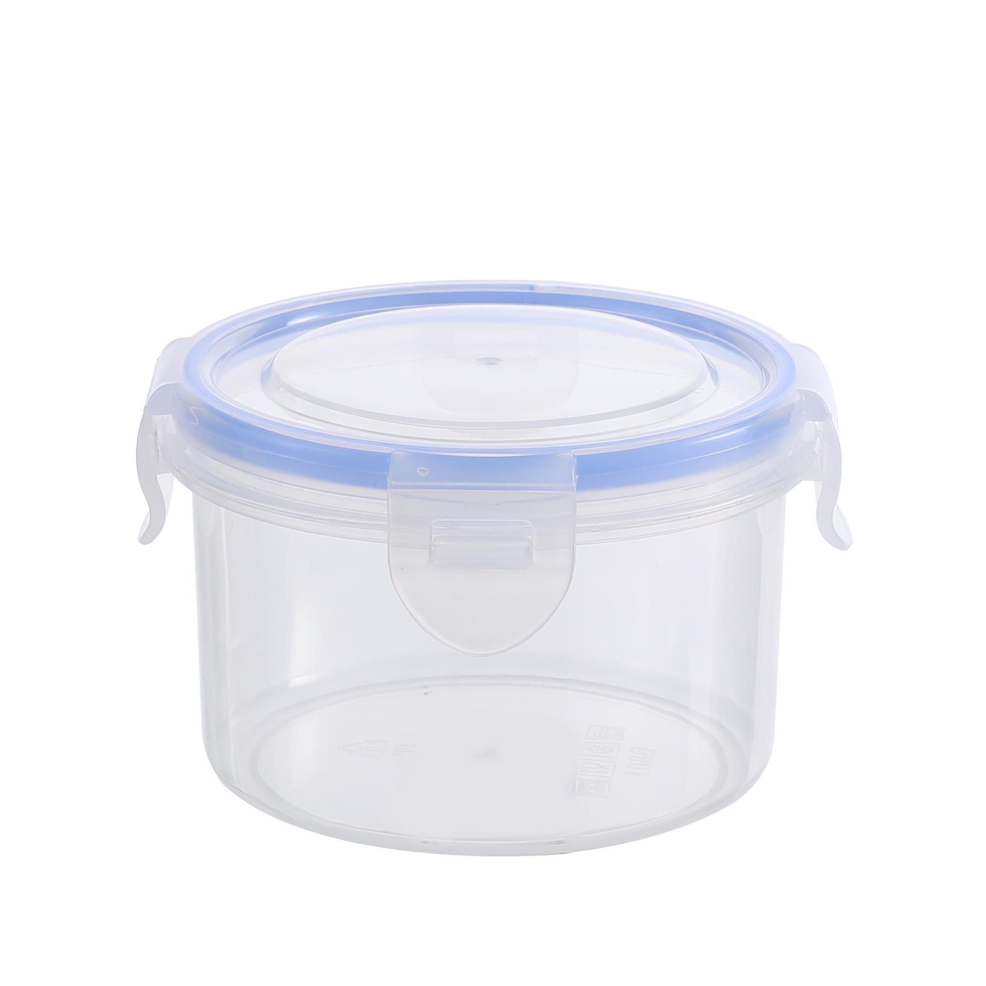 Round Plastic Fresh-Keeping Boxes: 300ml, 600ml, 1000ml, 1500ml Sealed Lunch Containers