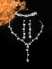 Elegant Bride Jewelry Set: European & American Necklace & Earrings for Evening Gowns