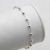 Women's Daily Accessory Sari Silver Ball Chain Bracelet