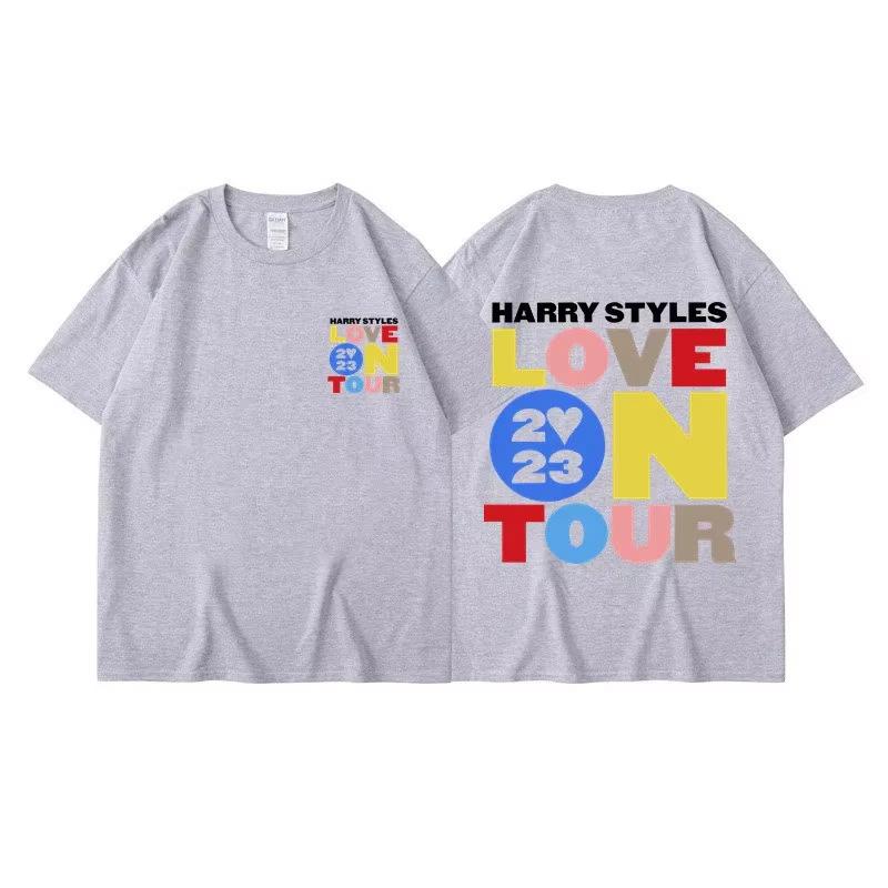 Harry Styles Love On Tour Summer Men's 100% Cotton T-shirt Short Sleeve Y2K Hip-Hop Street Casual Fashion Men's Wear
