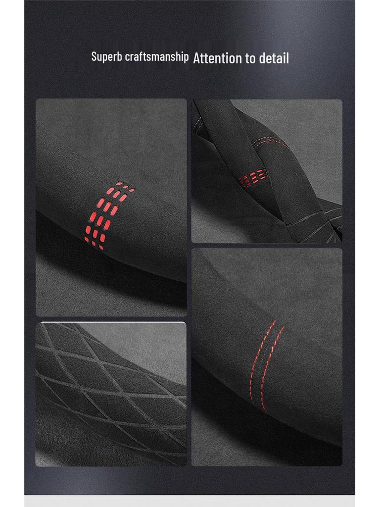 Tesla Model Y/3 Suede Steering Wheel Cover - Car-Specific Design