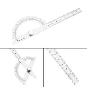 Stainless Steel Protractor 0-180 Degree Inclinometer Protractor Goniometer Angle Finder Measuring Device Ruler