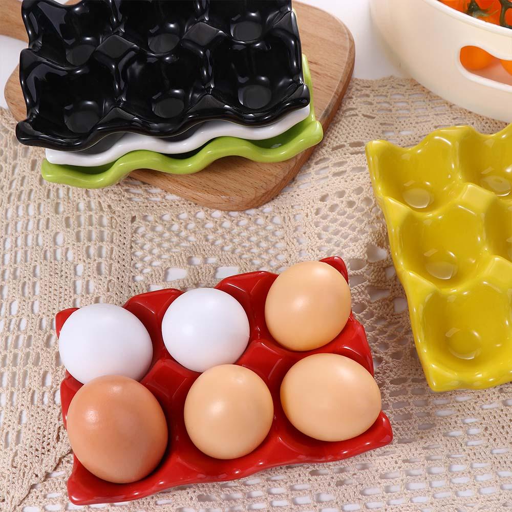 DIY Home Decoration Serving Dish Kitchen Porcelain Egg Holder Storage Rack Egg Stand Eggs Tray