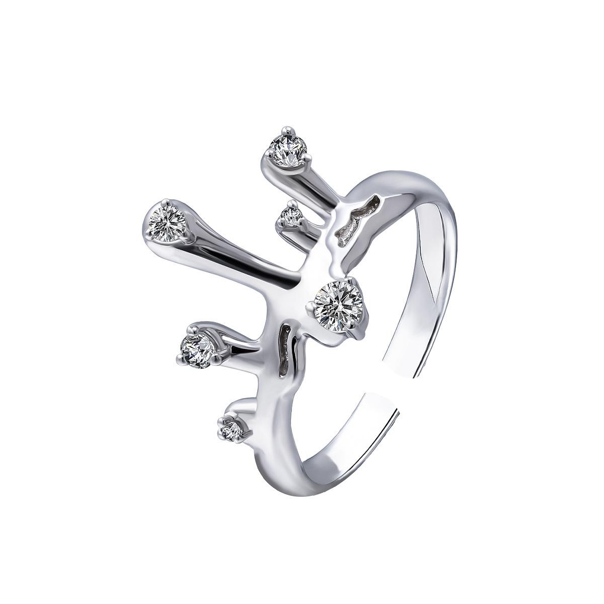 

Современное серебряное кольцо 925 пробы, регулируемое, для женщин, с модным геометрическим дизайном