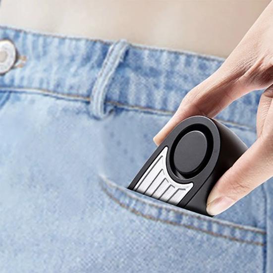 Dörrstopplarm med portabelt lås 125dB Anti-halk framdörrskydd Gummi Säkerhetsdörrkil för hemresor