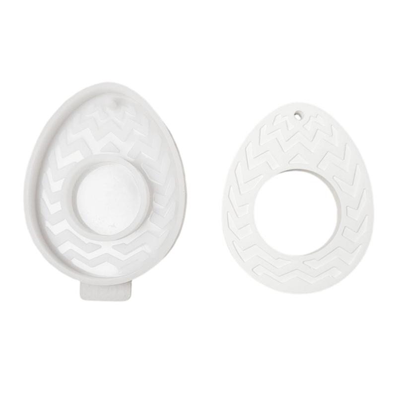 Easter Theme Resin Pendant Silicone Molds Eggs/Rabbit Silicone Molds Heat Resistant for Chocolate Holder Jewelry Making