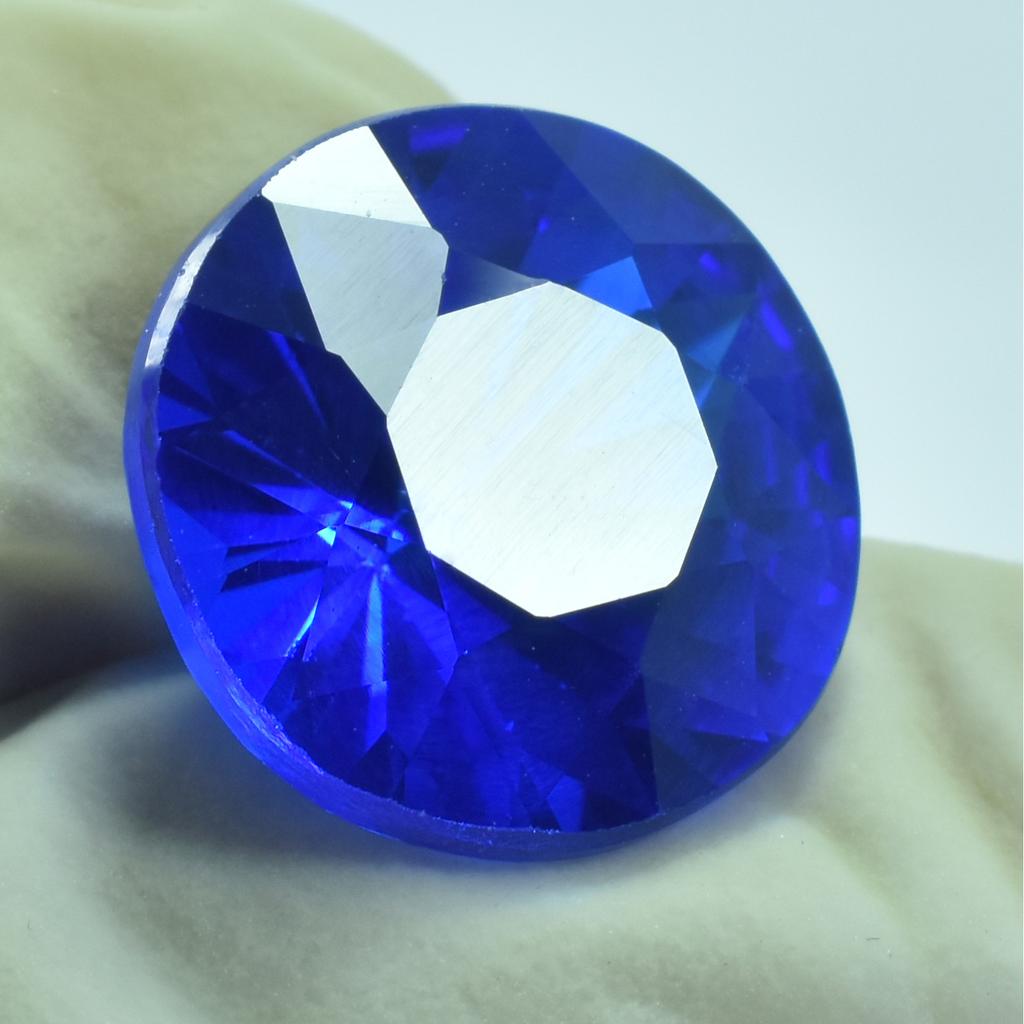 Natural Blue Sapphire Loose Gemstone Round Cut 10.25 Ct September Birthstone for Gem Collections