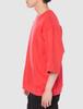 Champion Crew Neck Loose Made in Size Men's Half-Sleeve Sweatshirt, 9oz, Fleece-Lined, Fit, Oversized, USA, Scarlet, M, C5-V002