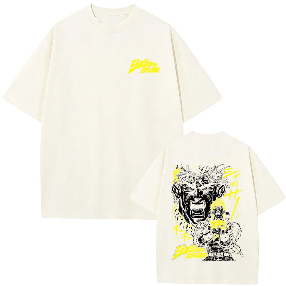 Hot Anime Jojo Bizarre Adventure Joseph Joestar Caesar Anthonio Zeppeli Graphic Tshirt Unisex Fashion Cartoon Short Sleeve T Shirt