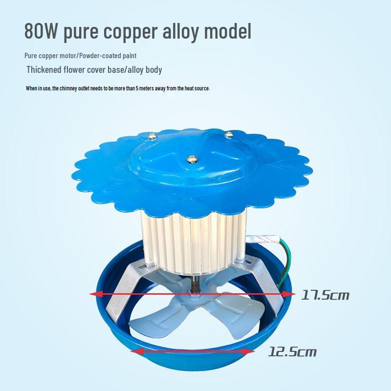 Hochleistungs-Schornsteinzugventilator aus reinem Kupfer: Feuerstelle & Küchenabzug, Frostschutz, Hitzebeständig