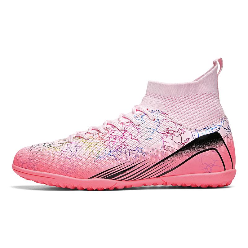 Men Soccer Shoes Professional Cleats High-Top Athletic Turf Football Boots Outside/Indoor Professional Futsal Training Athletic Shoes