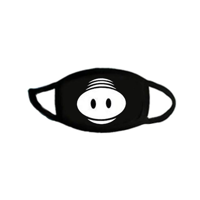 Custom Logo Black Protective Mask With Cartoon Design For Summer And Winter Wear