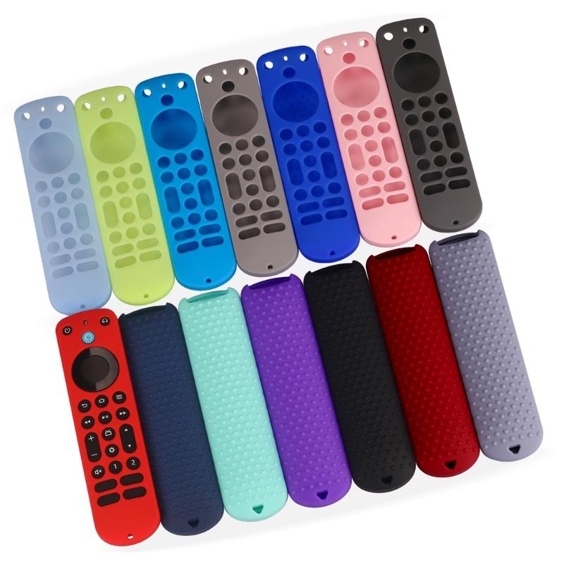 Silicone-Case Compatible for Alexa Voice Remote Controller Shockproof-360° Protective Soft Cover Skin Non-slip Dustproof