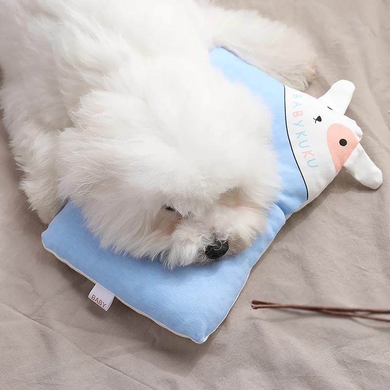 MADDEN Cute Cat Pillow Animal Shape Plush Pet Pillows for Small Dogs Mini Furry Kitten Sleeping Mat Pet Supplies Dog Accessories