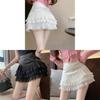 Cotton Blend Summer Womens Short Skirt With Lace Ruffle Hem For Casual Wear