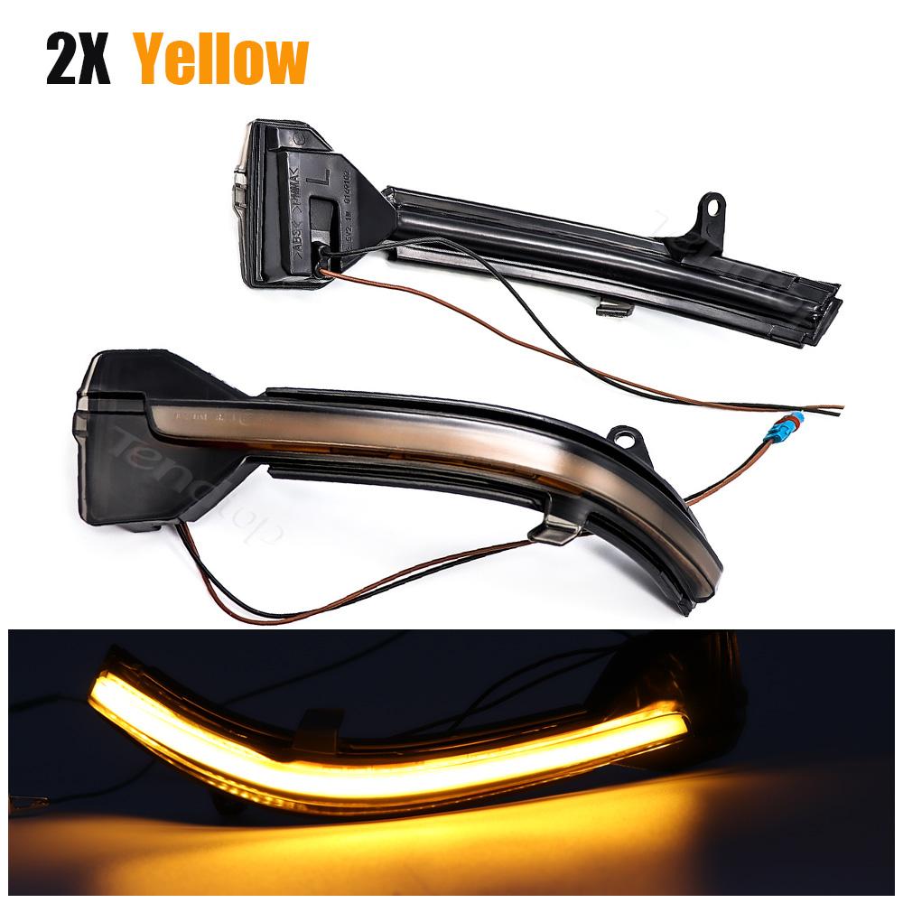 For BMW F10 F11 F07 F06 F12 F13 5 6 7 Series LED Amber Mirror Dynamic Turn Signals Lights New Sequential Indicator Blinker Lamps