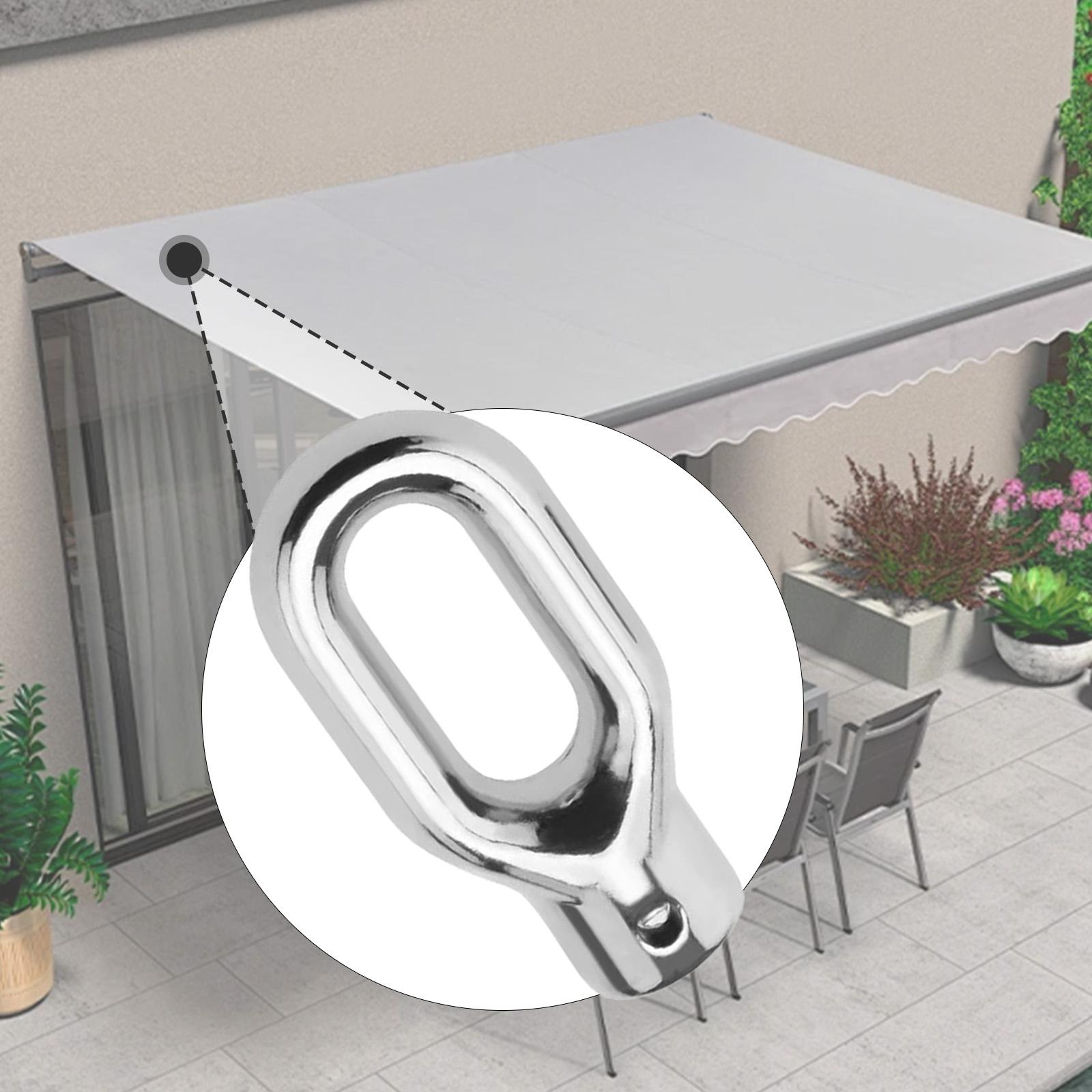 Awning Ring Hook Parts Repair Easy Installation Versatile Hand Crank for Awnings Awning Lift Machine Ring Canopy Attachment серебряный