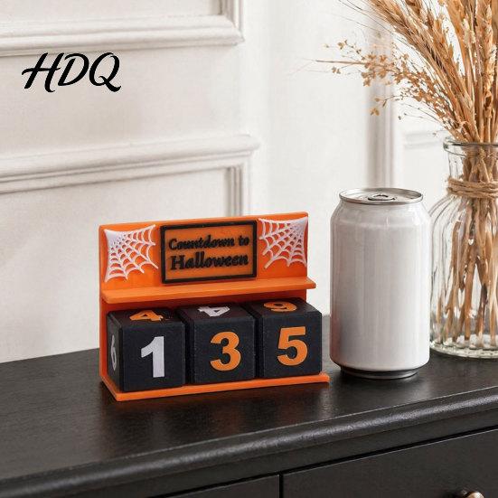 Halloween Umhang Dekor Countdown Kalender Block 3D Gedruckter Adventskalender Gruselig Täglich
