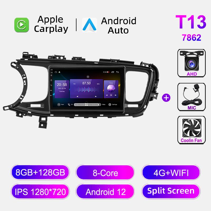 For Kia Optima 3 K5 TF 2010-2015 Car Radio 4G WIFI Multimedia Video Player Navigation GPS Wireless Carplay Android 12 Autoradio