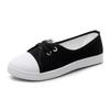 Versatile 2026 Spring Women's Low-Cut White Canvas Shoes - Korean Style, Breathable, Flat-Bottom
