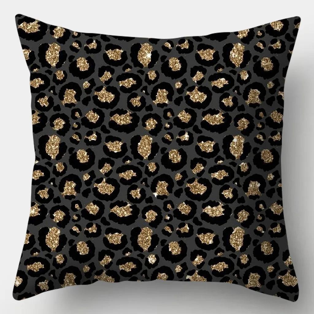 Home Decor Gold Patterned Decorative Digital Print Pillowcases Pattern Cushion Cover Suitable for Sofa Bedroom Car Pillow Cover