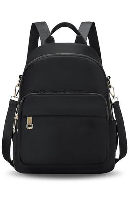 Water Travel [Radibell] Women's 3-way Backpack, Lightweight, Repellent, Nylon, Small, Business, Commuting, School, Mother's Bag, (1. Black)