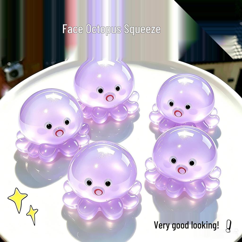 Cross-Border Hot-Selling Octopus Squeeze Toy - Slow Rebound Stress Relief Strawberry Decompression Toy