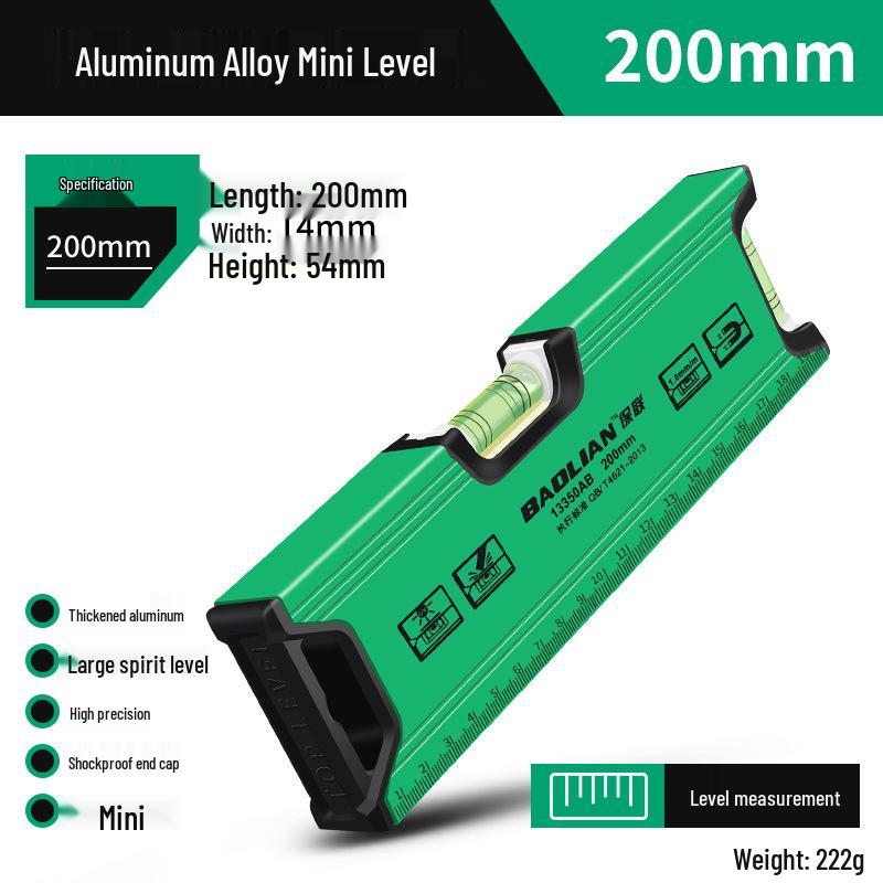 Baolian Precision Magnetic Mini Multi-Function Aluminum Alloy Level Ruler